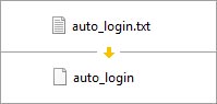 supprimez l'exetension du fichier Auto login